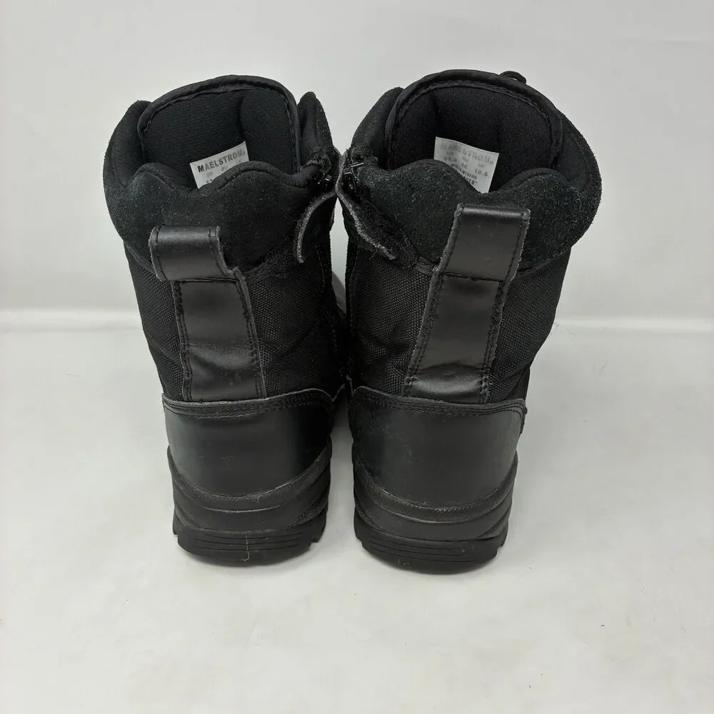 MAELSTROM Tac Force / Tactical 8” Boots Black Zipper Men’s Size US 11.5 Lace Up